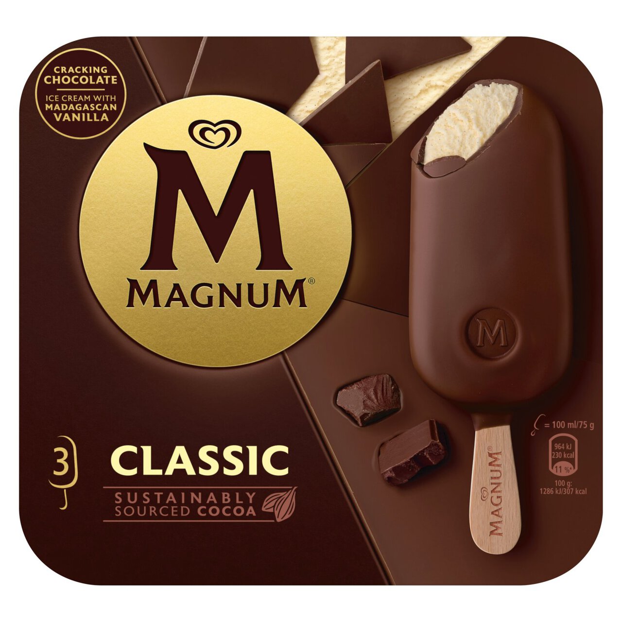 Magnum Classic Ice Cream Lollies 3 x 100ml
