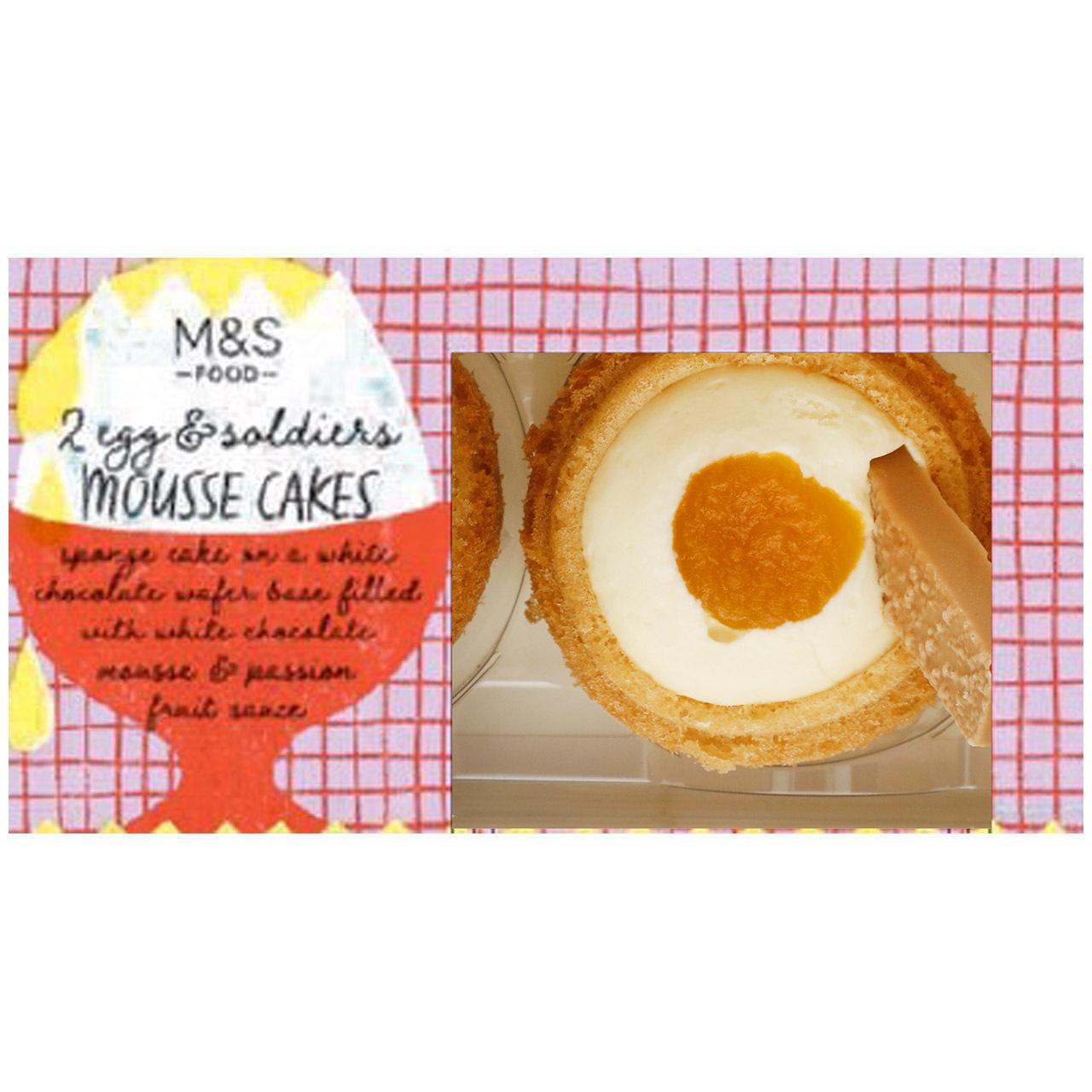 M&S 2 Egg & Soldiers Mousse Cakes 140g