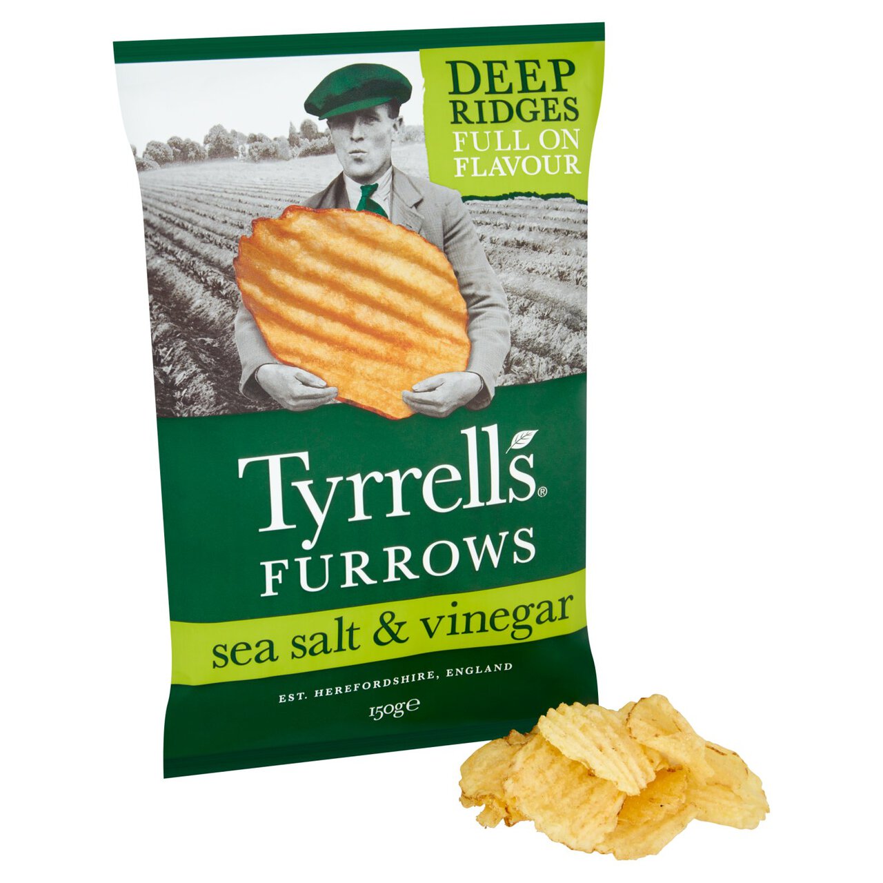 Tyrrells Sea Salt & Vinegar Furrows 150g