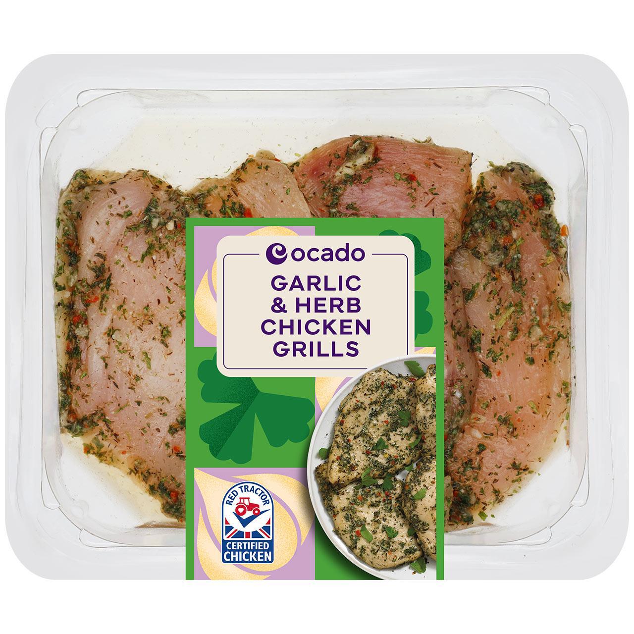 Ocado Garlic & Herb Chicken Grills 330g