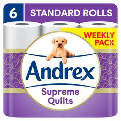Andrex Supreme Quilts - 6 Roll 6 per pack
