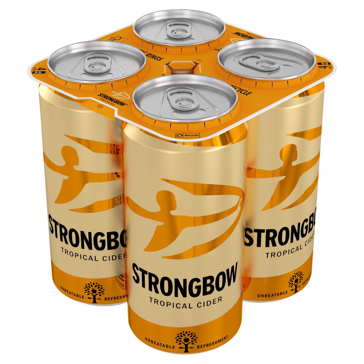 Strongbow Tropical Can Cider 4 x 440ml