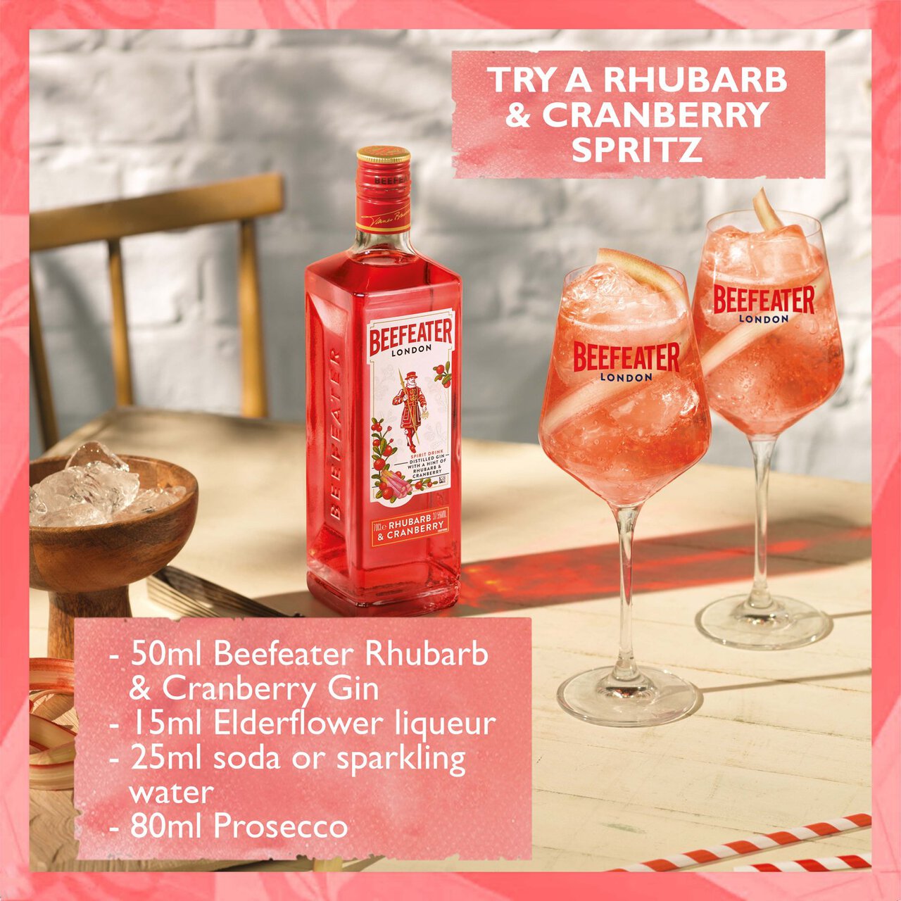 Beefeater Rhubarb Pink Gin 70cl