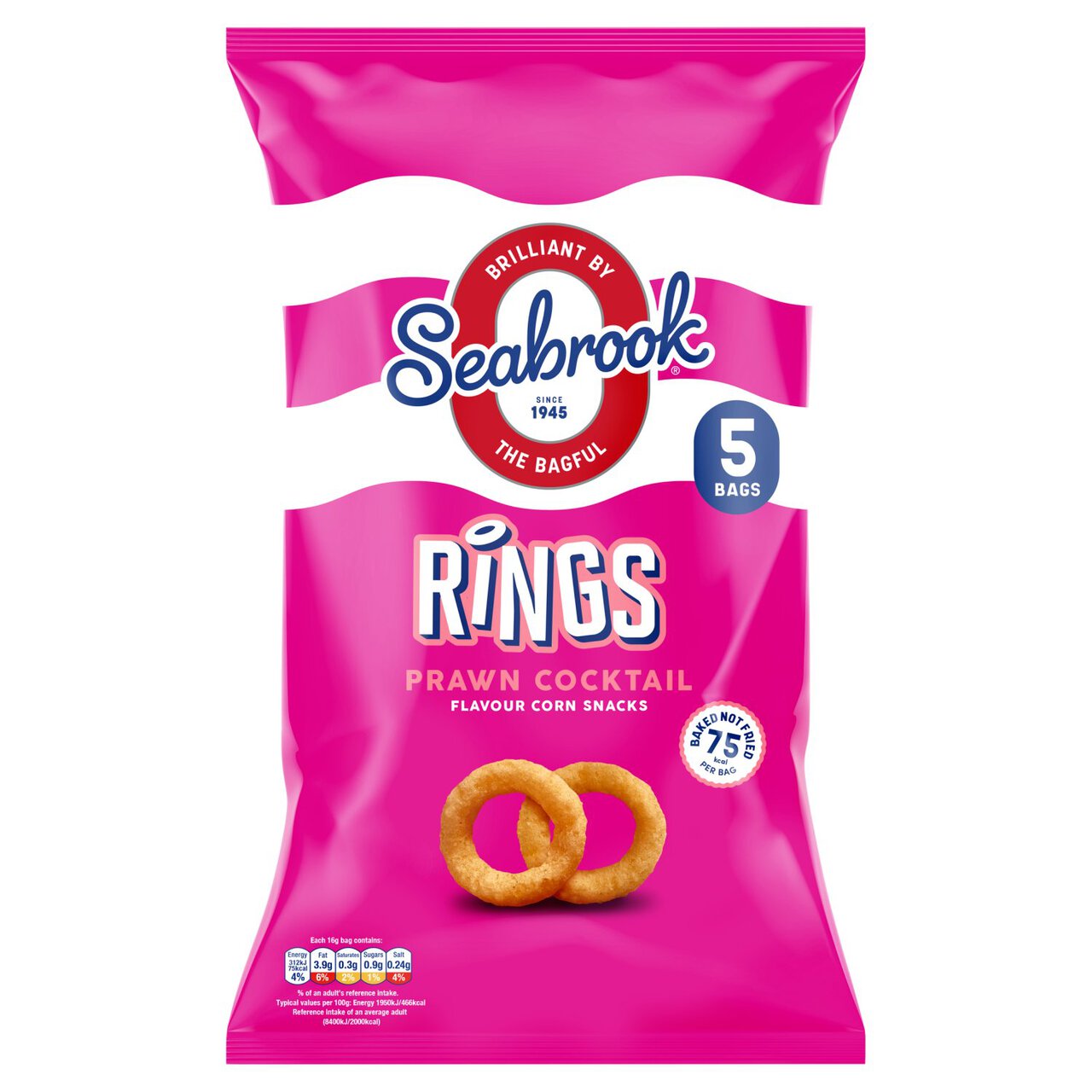 Seabrook Loaded Rings Prawn Cocktail 5 x 16g