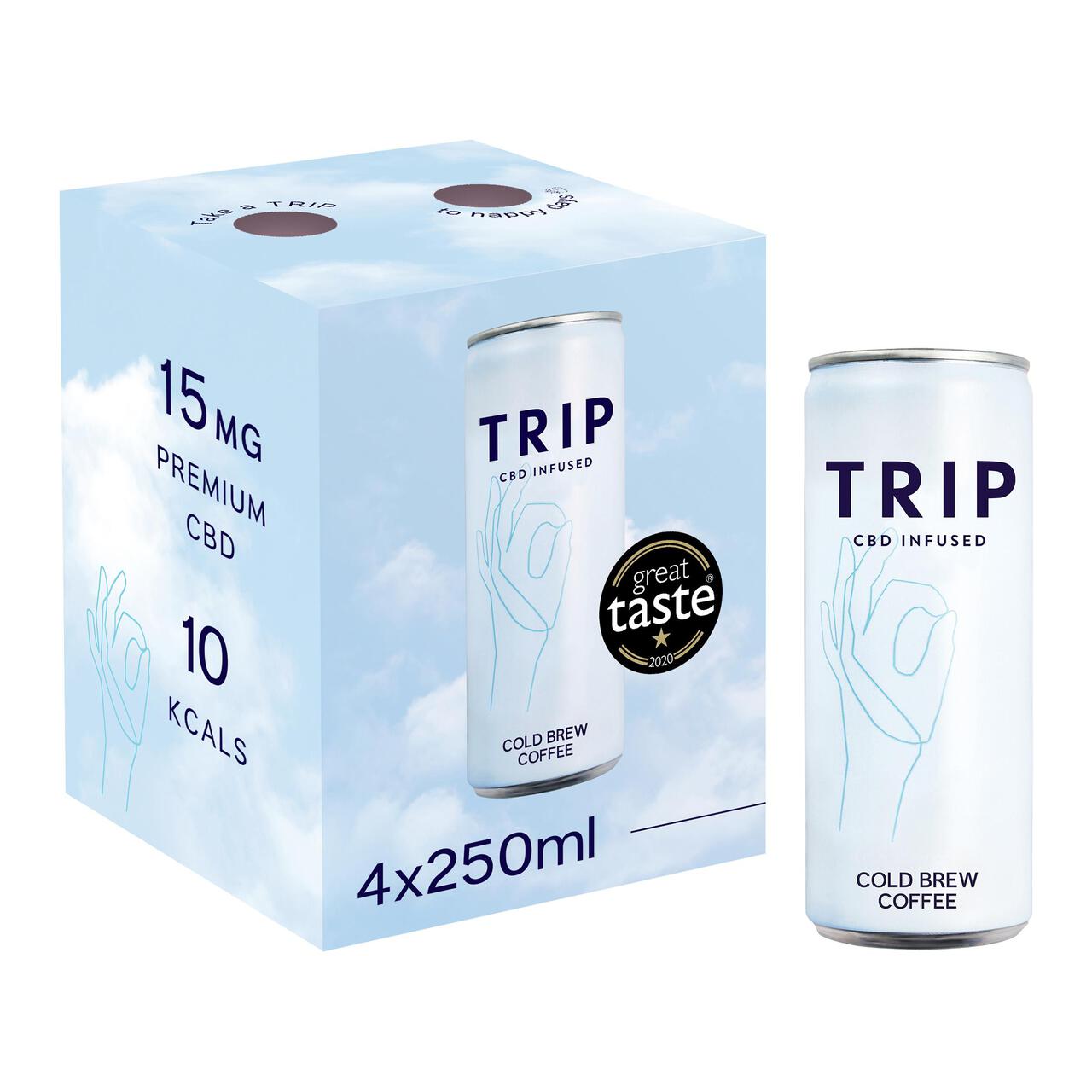 TRIP CBD Infused Cold Brew Coffee (4 x 250ml) 4 x 250ml