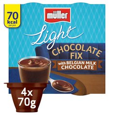 Muller Light Chocolate Fix Low Fat Dessert 4 x 70g