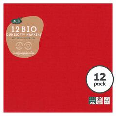 Red Large Luxury Compostable Napkins 12 per pack