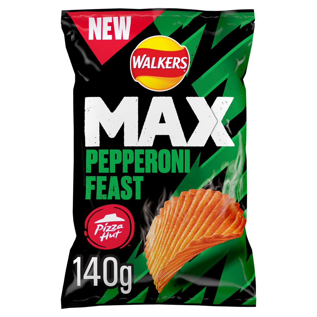 Walkers Max Pizza Hut Pepperoni Feast Sharing Crisps 140g