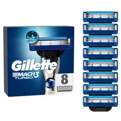 Gillette Mach 3 Turbo Razor Blades 8 per pack