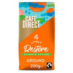 Cafedirect Fairtrade Restore Lively Roast Ground Coffee 200g
