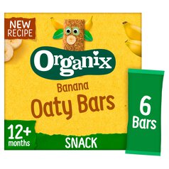 Organix Banana Organic Soft Oaty Bars Toddler Snack Multipack 6 x 23g