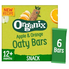 Organix Apple & Orange Organic Soft Oaty Bars Toddler Snack Multipack 6 x 23g
