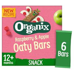 Organix Raspberry & Apple Organic Soft Oaty Bars Toddler Snack Multipack 6 x 23g