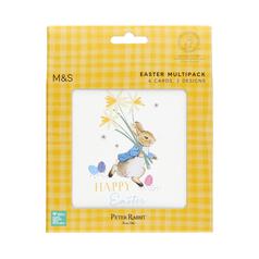 M&S Peter Rabbit Easter Card Pack 6 per pack