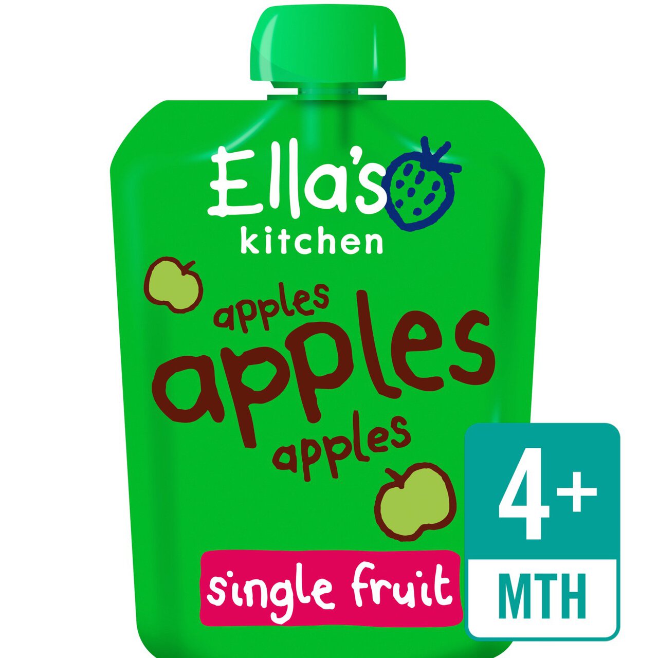 Ella's Kitchen Apples Organic Single Fruit Pouch, 4 mths+ 70g