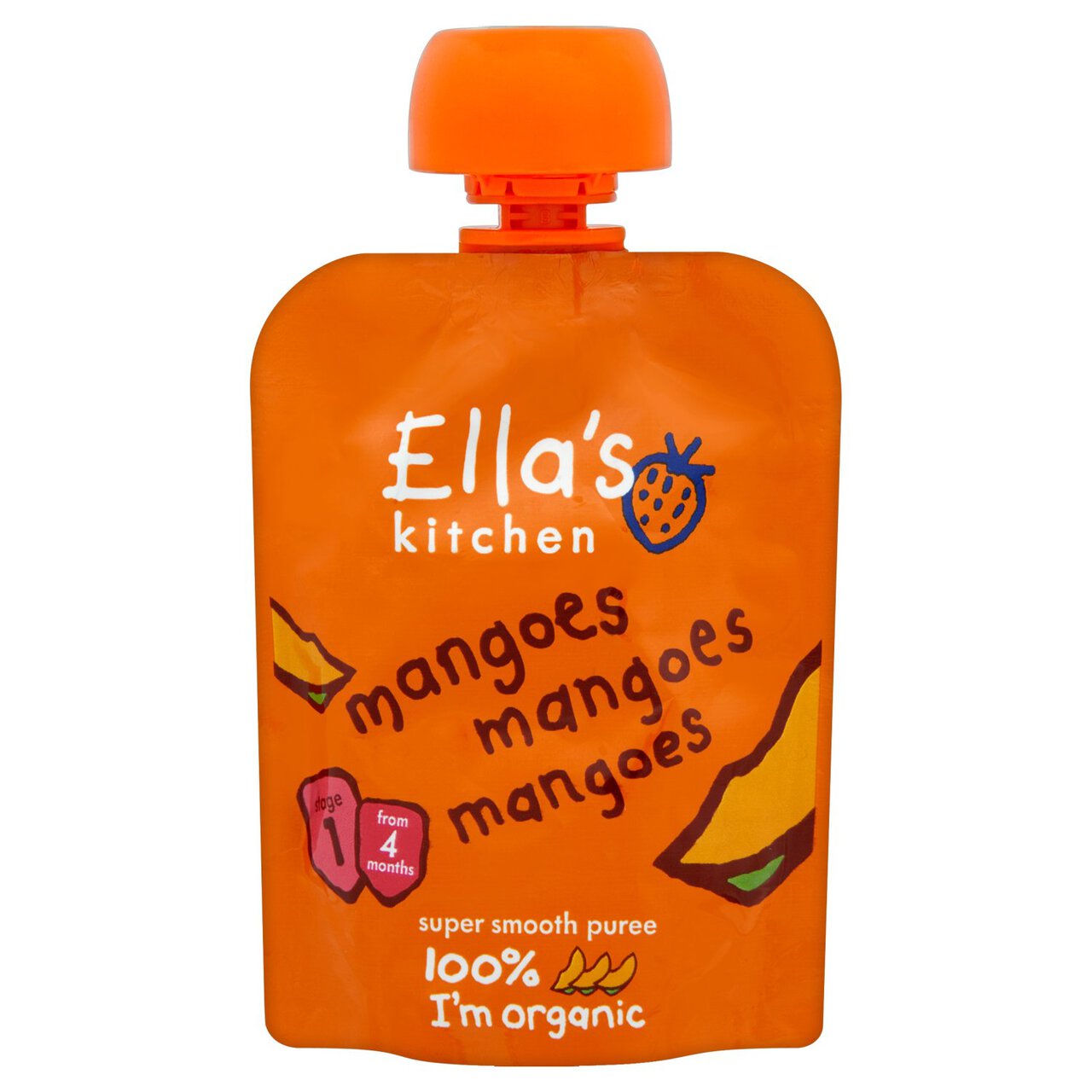 Ella's Kitchen Mango Organic Single Fruit Pouch, 4 mths+ 70g