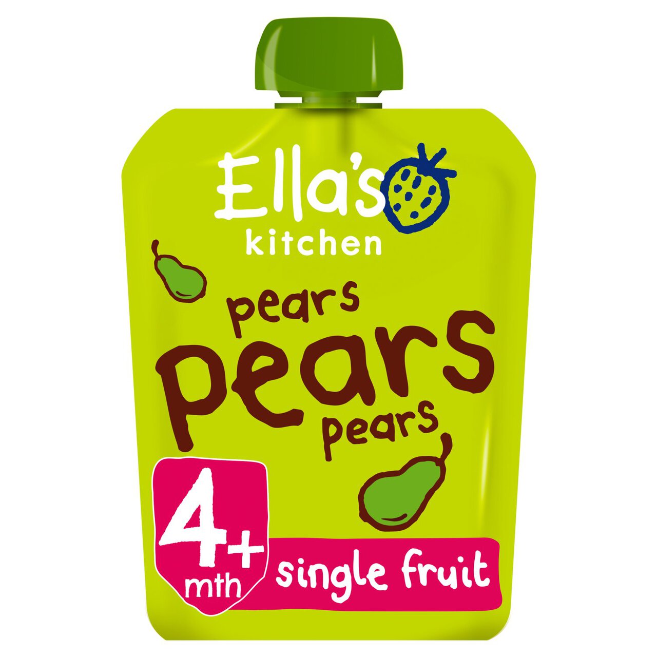 Ella's Kitchen Pears Organic Single Fruit Pouch, 4 mths+ 70g
