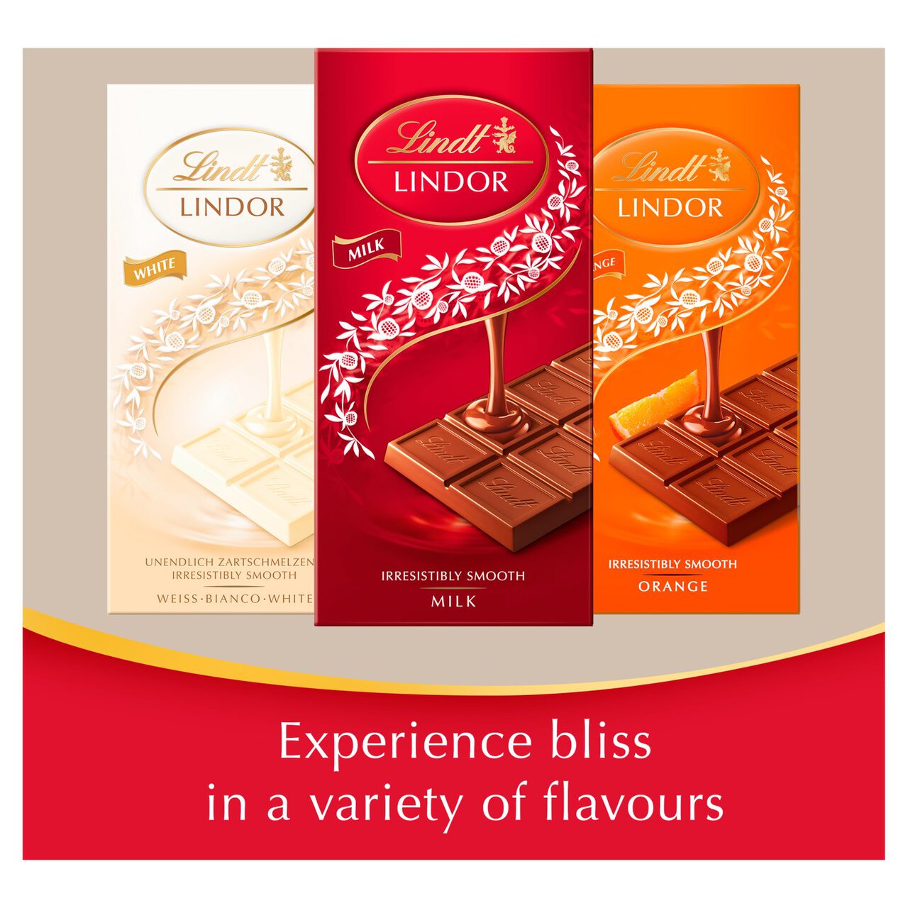 Lindt Lindor Milk Chocolate Bar 100g | Zoom