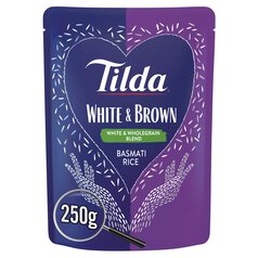 Tilda Microwave White & Brown Basmati Rice 250g