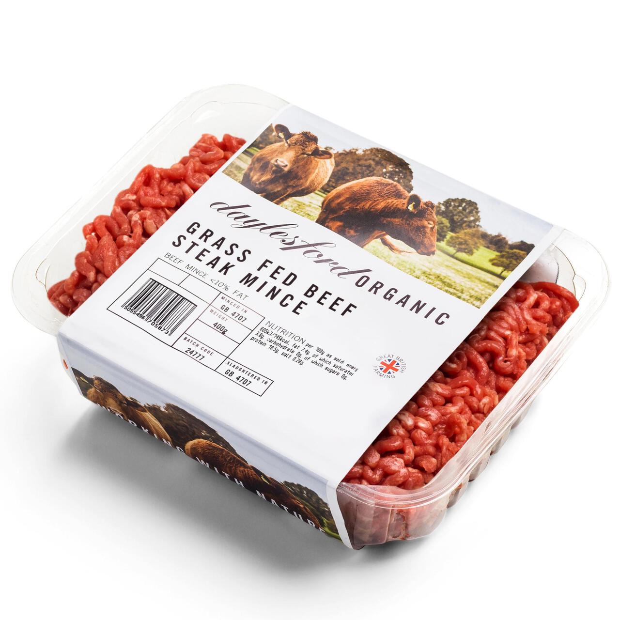 Daylesford Organic Pastured 10% Fat Beef Mince 400g