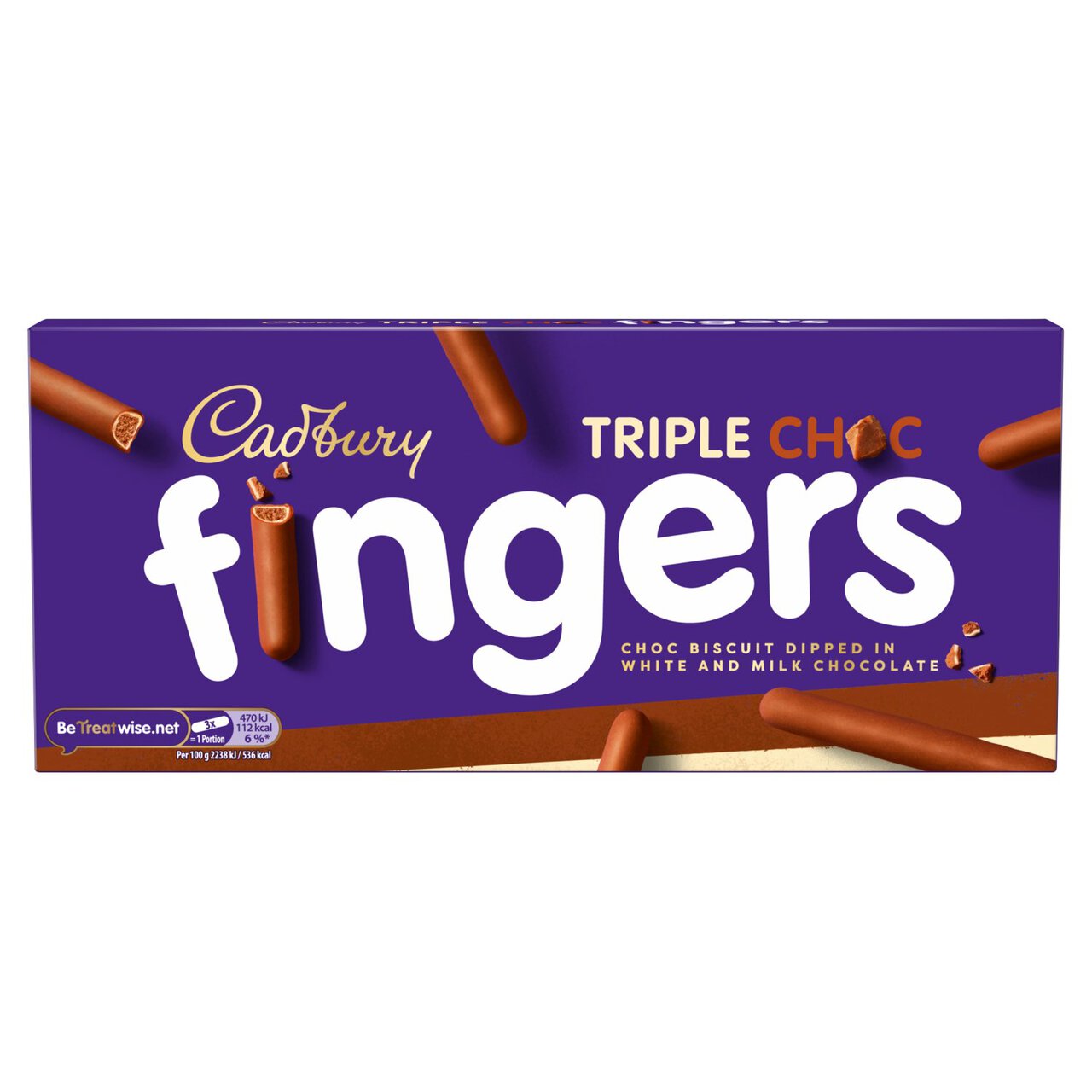 Cadbury Triple Choc Fingers Chocolate Biscuits 110g
