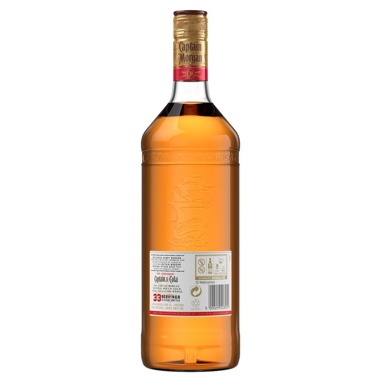 Captain Morgan Original Spiced Gold Rum Based Spirit Drink 1l