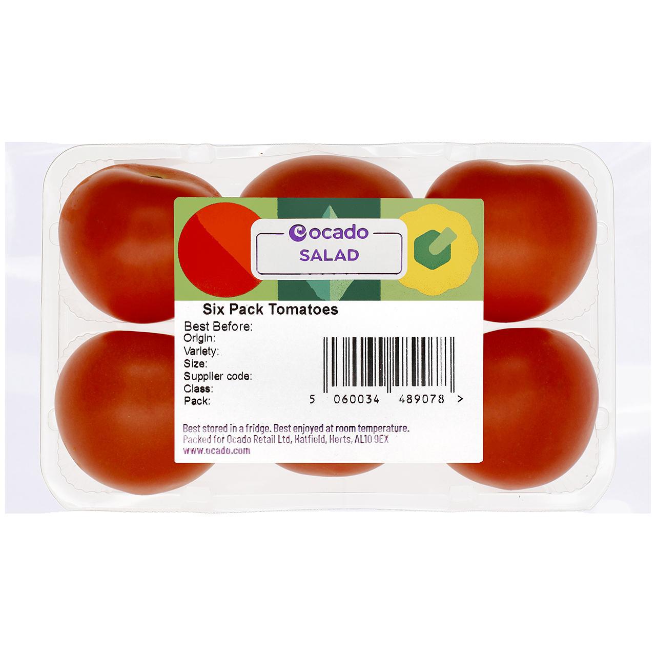 Ocado Tomatoes 6 per pack