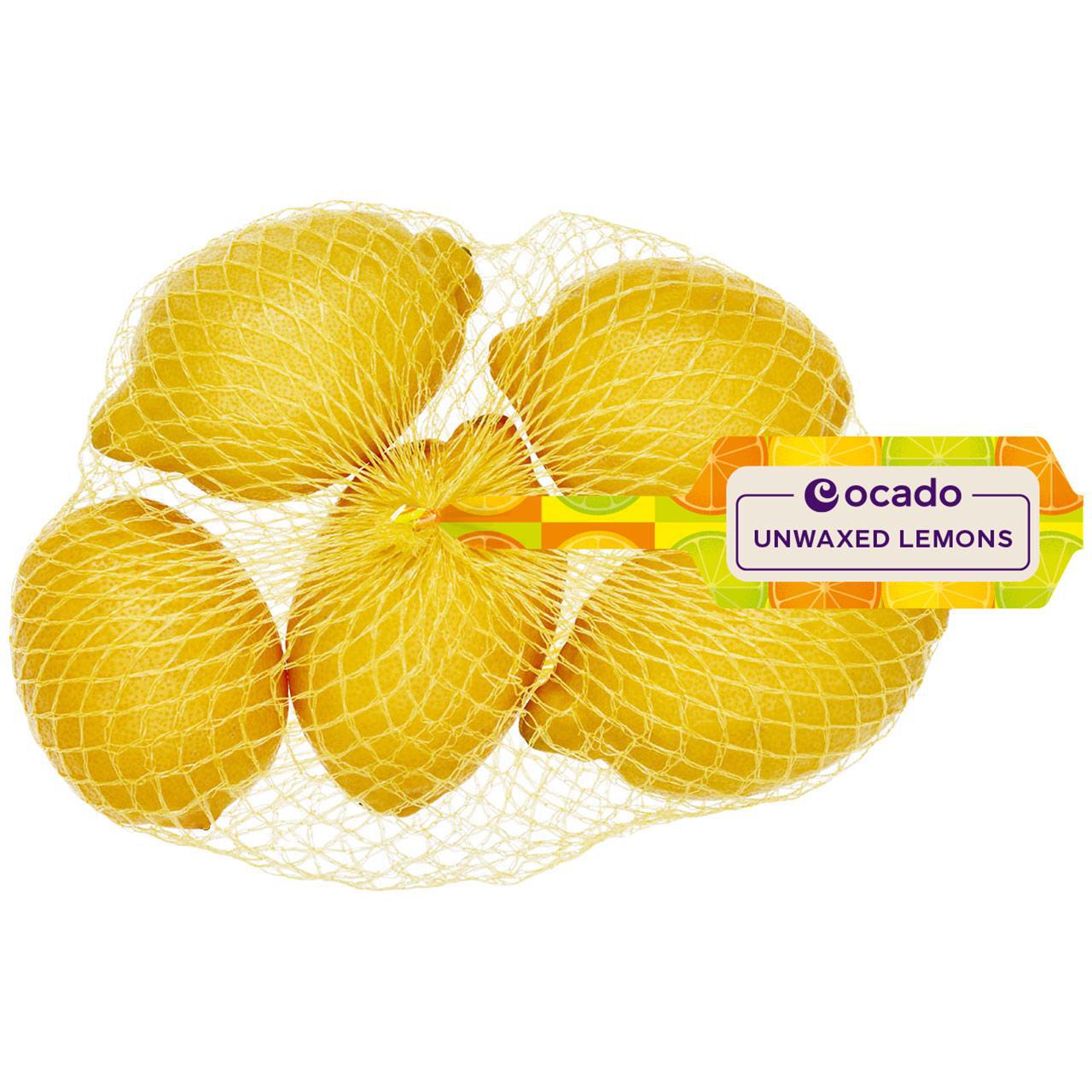 Ocado Unwaxed Lemons 5 per pack