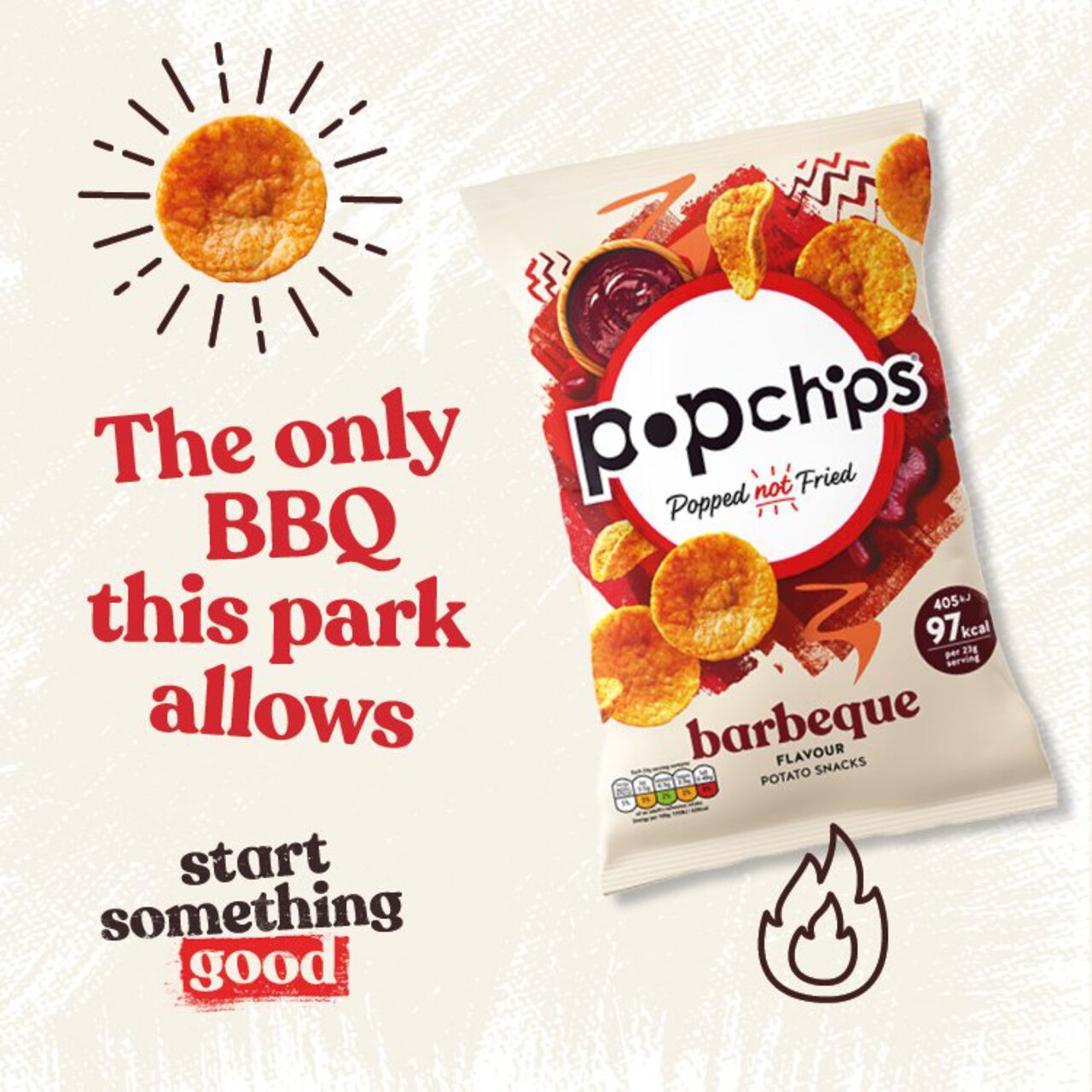 popchips Barbeque Sharing Crisps 85g