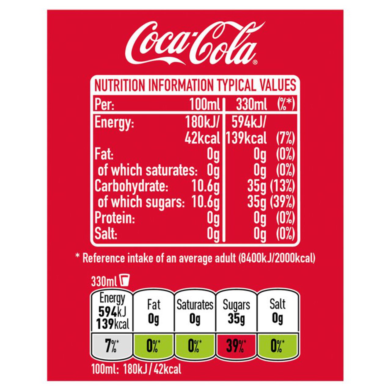 Coca-Cola Original Taste 8 x 330ml