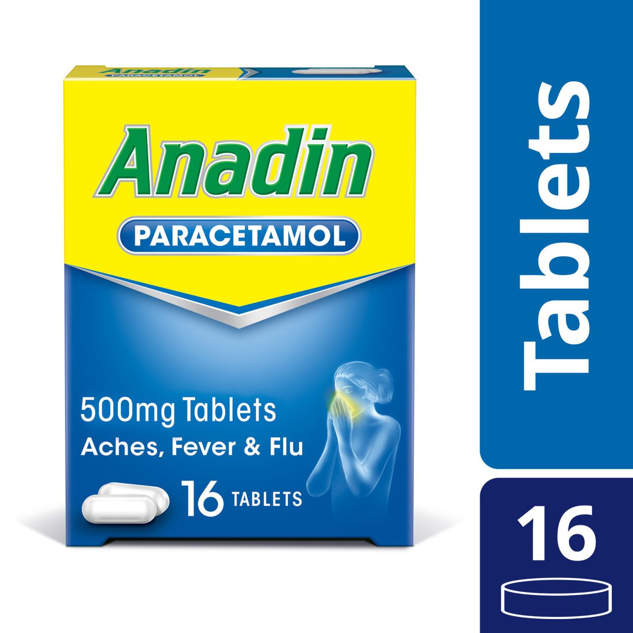 Anadin Paracetamol 500mg Tablets 16 per pack