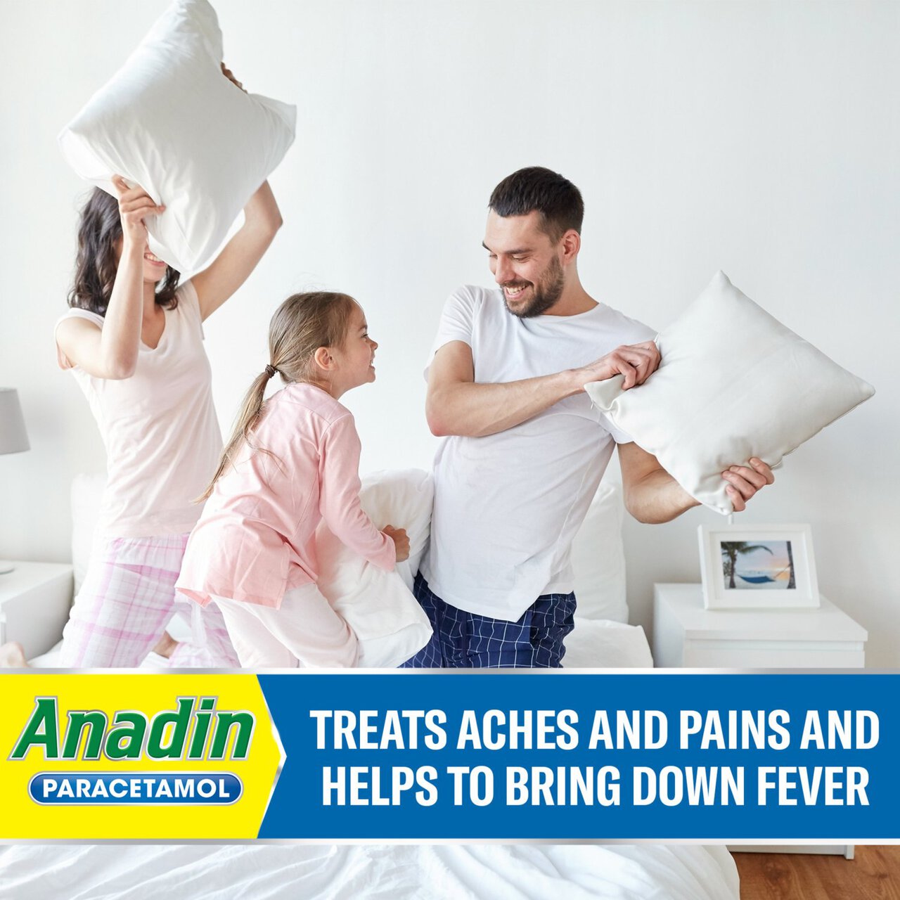 Anadin Paracetamol Pain Relief for Headaches Cold & Flu Tablets 16 16 per pack