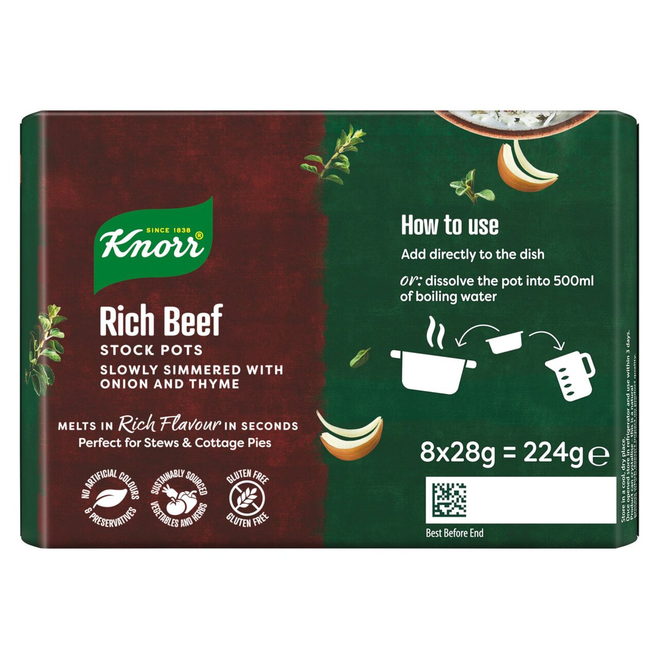 Knorr 8 Rich Beef Stock Pot 8 x 28g