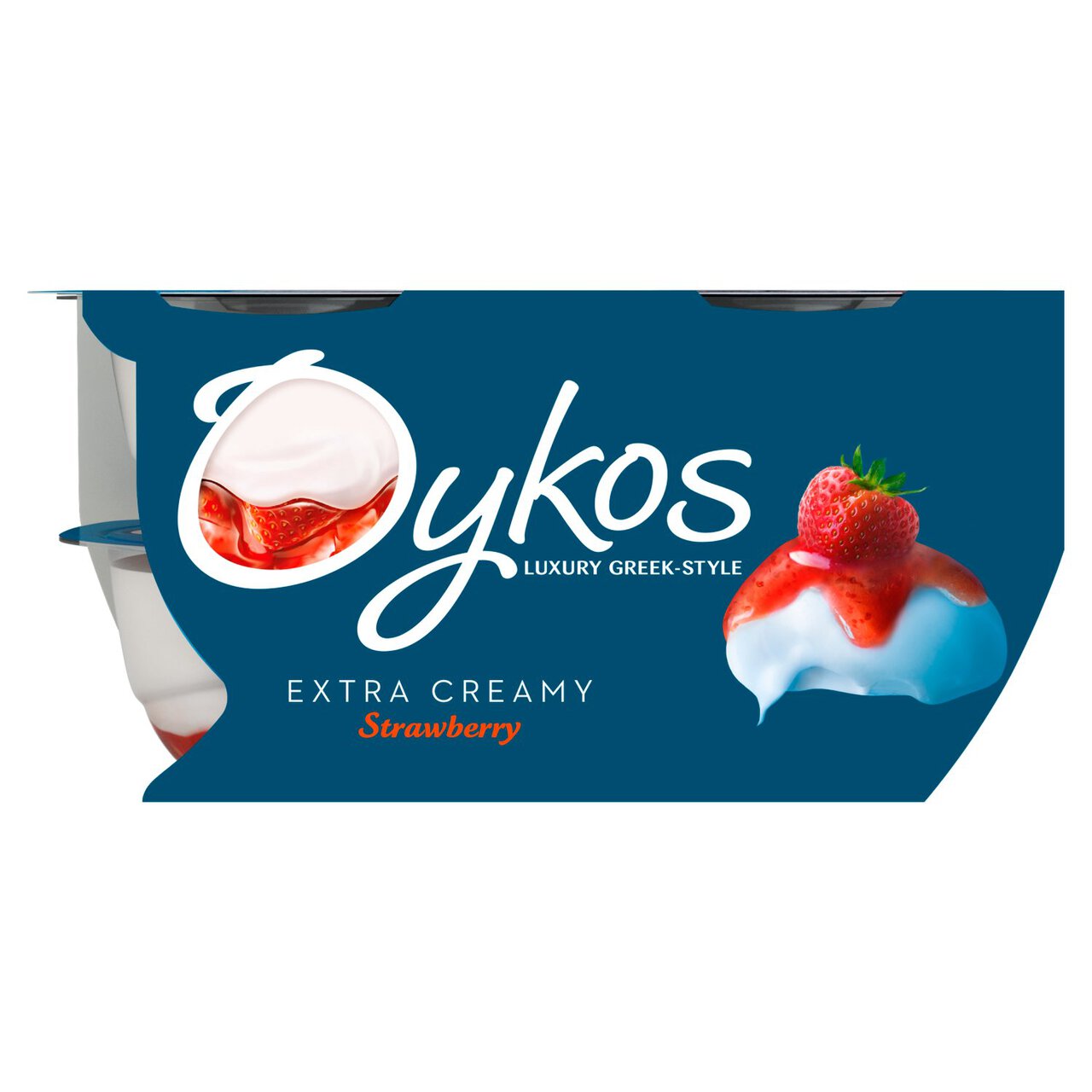 Oykos Strawberry Luxury Greek Style Yoghurt 4 x 110g