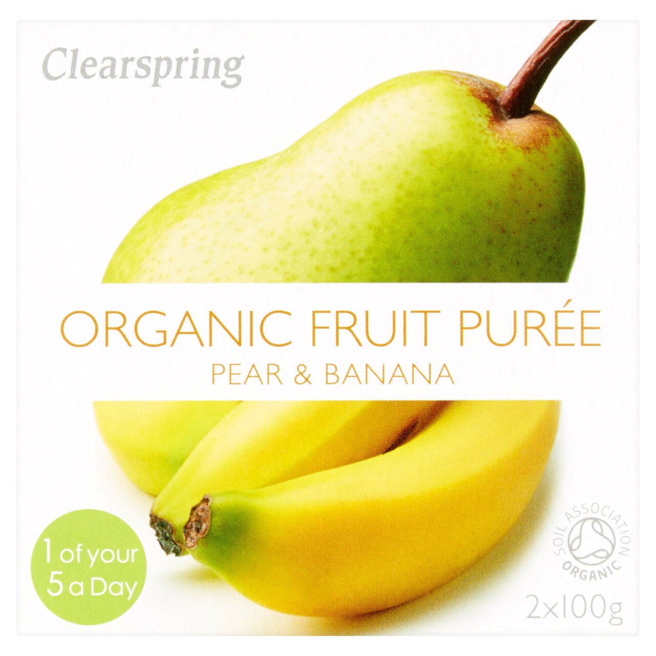 Clearspring Organic Pear & Banana Puree 2 x 100g