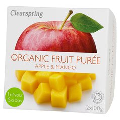 Clearspring Organic Apple & Mango Puree 2 x 100g