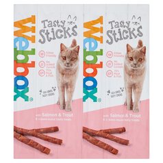 Webbox Cats Delight Tasty Sticks With Salmon & Trout Cat Treats 30g