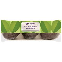Ocado Medium Ripe & Ready Avocados 3 per pack