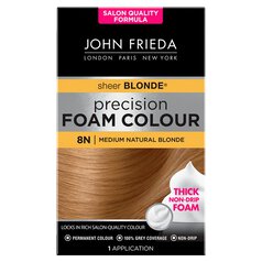 John Frieda Precision Foam Colour Hair Dye Medium Natural Blonde 8N
