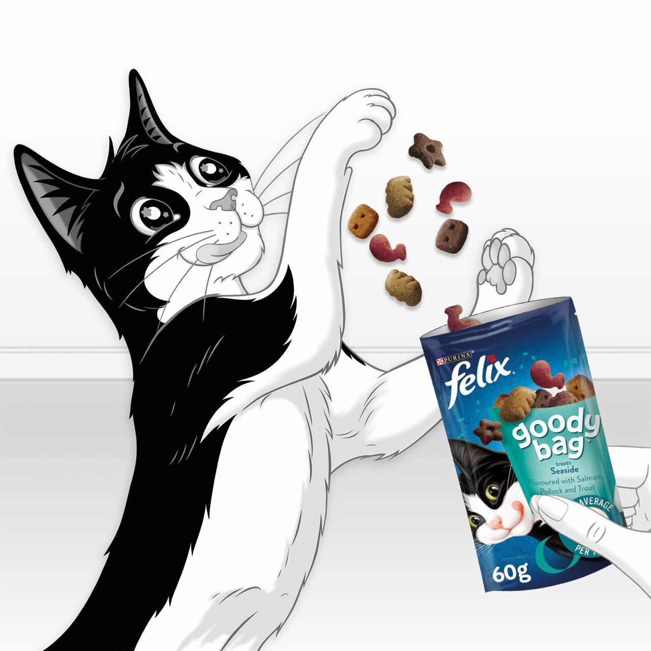 Felix cat treats snack sales box