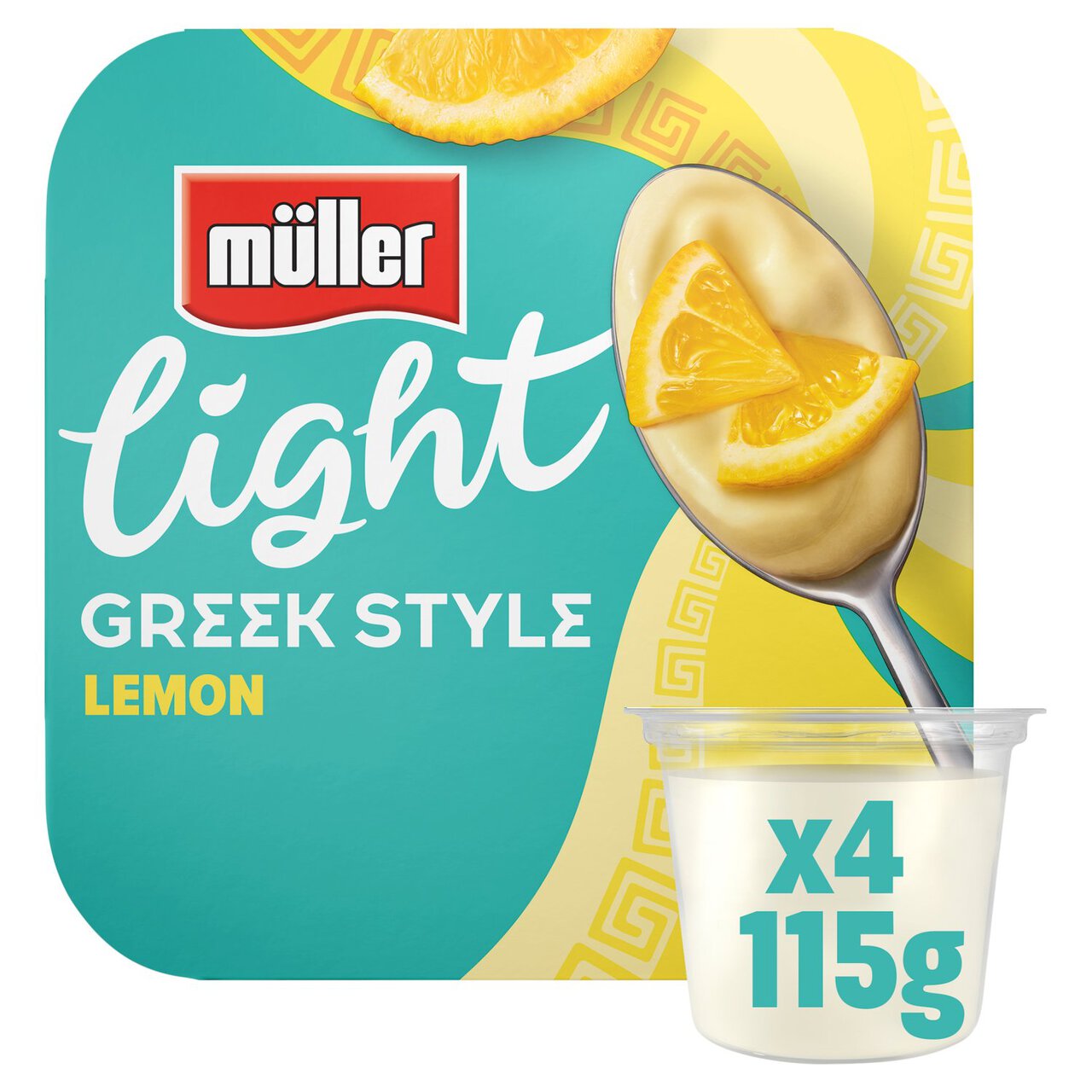 Muller Light Greek Style Lemon Yogurt 4 x 115g