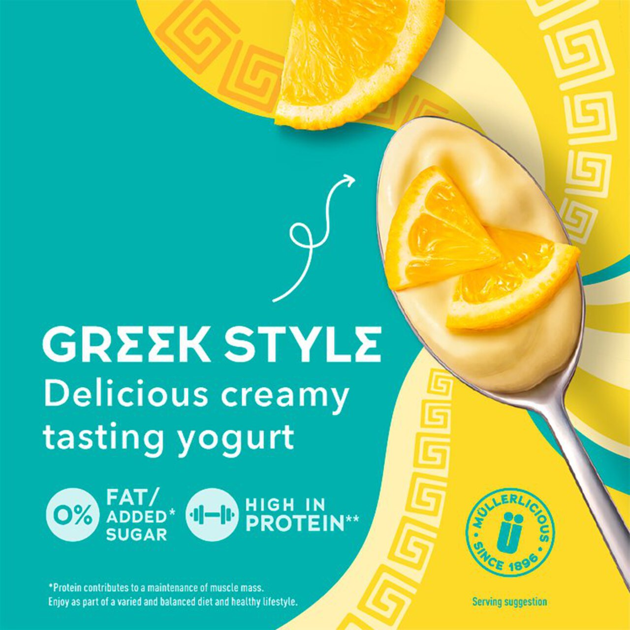 Muller Light Greek Style Lemon Yogurt 4 x 115g