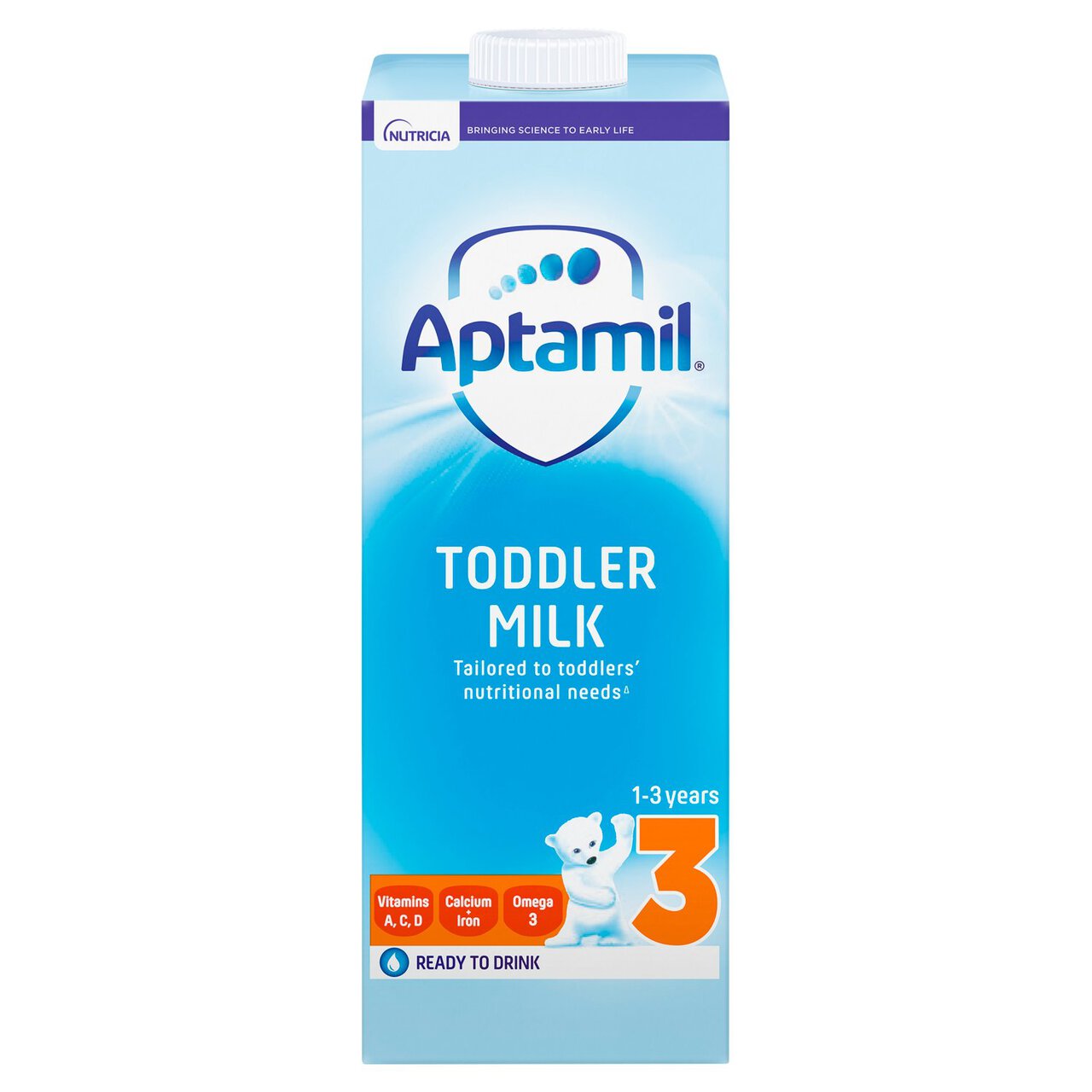 Aptamil 3 Baby Toddler Milk Formula Liquid 1-3 Years 1l