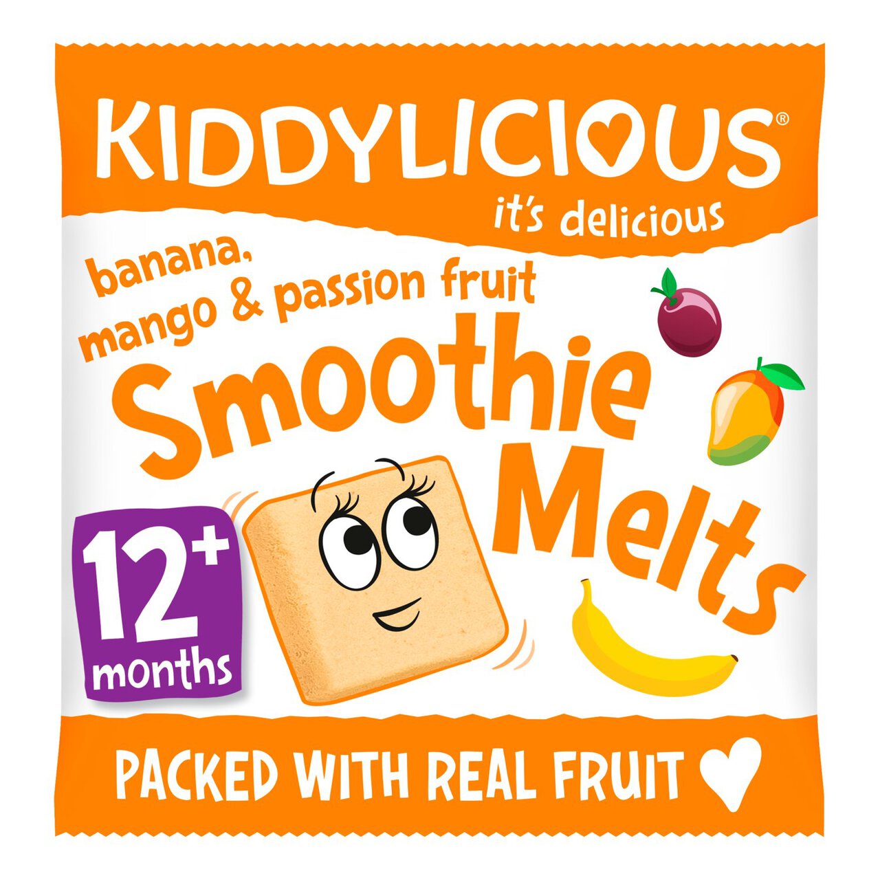 Kiddylicious Banana, Mango & Passionfruit Smoothie Melts, 12 mths+ 6g