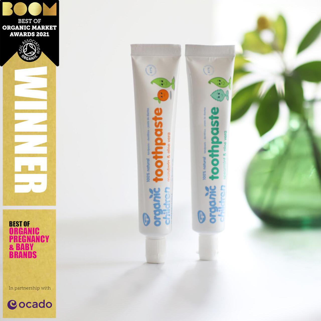 Organic Children Mandarin & Aloe Vera Fluoride Free Toothpaste 50ml