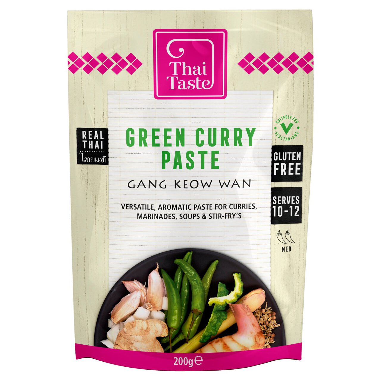 Thai Taste Green Curry Paste in Pouch 200g