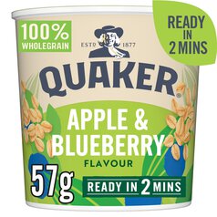 Quaker Oat So Simple Apple & Blueberry Porridge Cereal Pot 57g