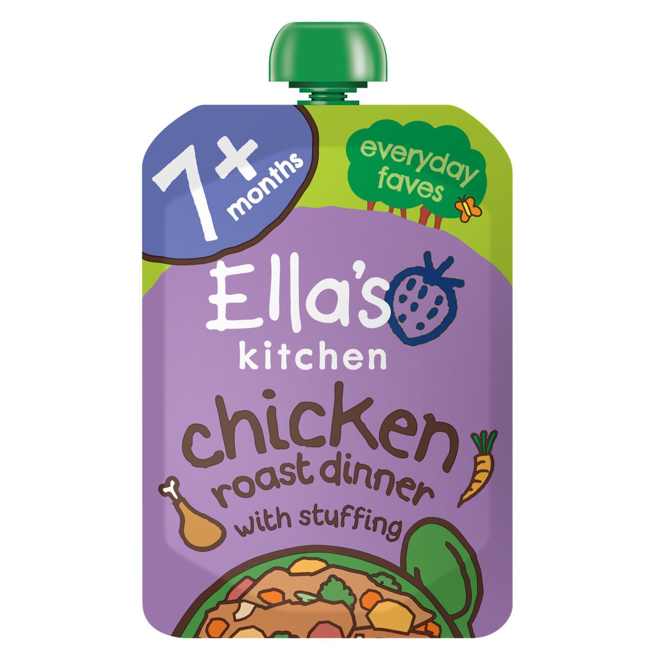 Ella's Kitchen Chicken Roast Dinner Baby Food Pouch 7+ Months 130g