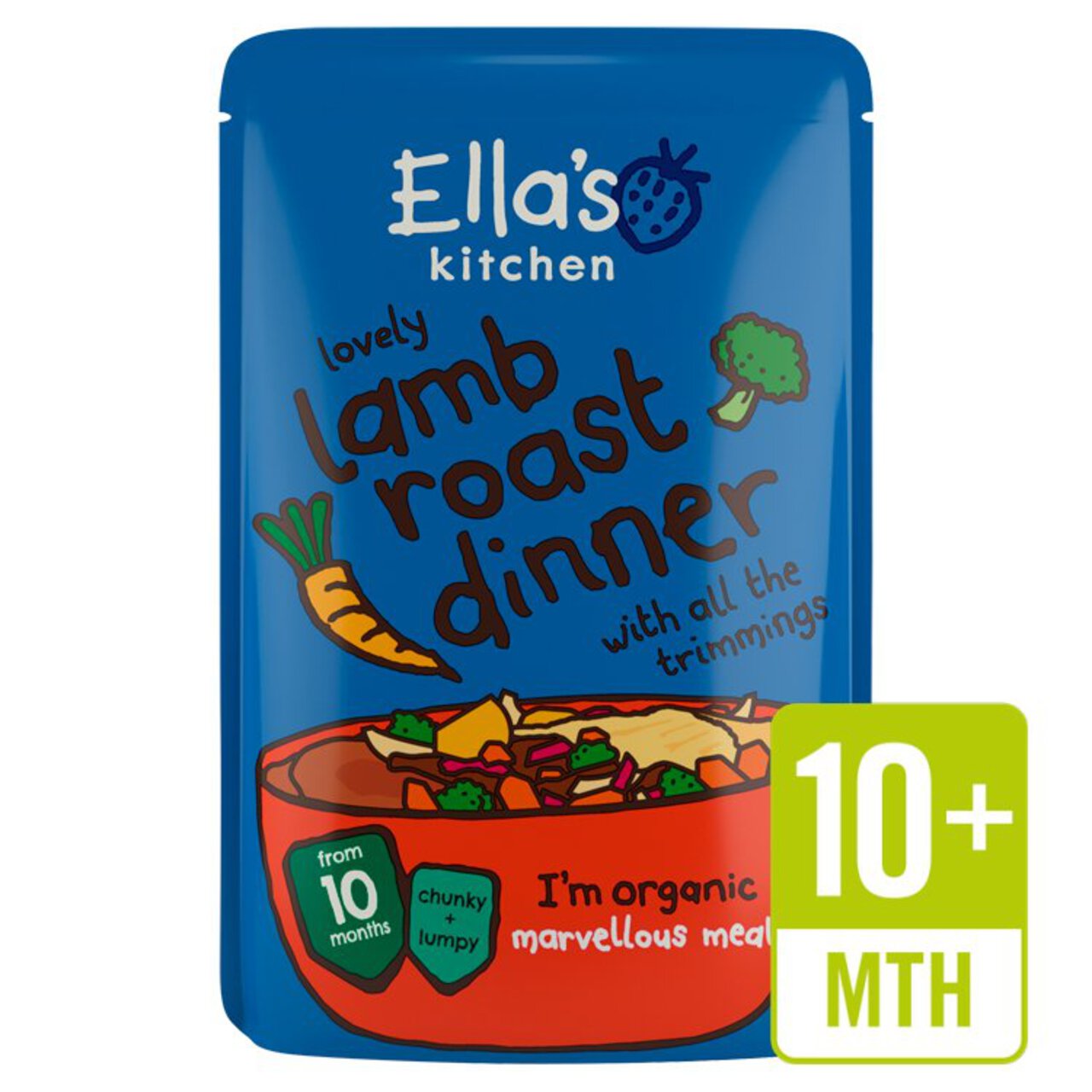 Ella's Kitchen Lamb Roast Dinner Baby Food Pouch 10+ Months 190g
