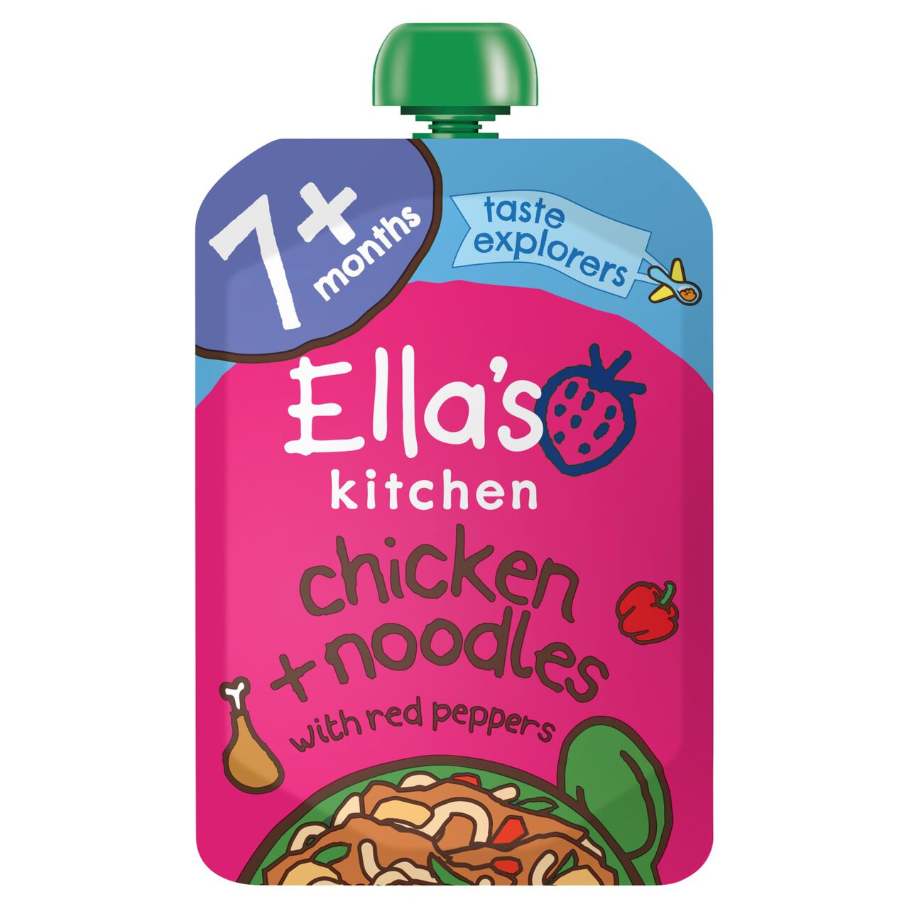 Ella's Kitchen Chicken and Noodles Baby Food Pouch 7+ Months 130g